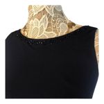 David's Bridal formal sleeveless long navy beaded tiered dress with shawl size 4 Photo 9