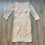 Sue Wong Blush Pink Lace Bodycon Cocktail Dress Size 8 Photo 3