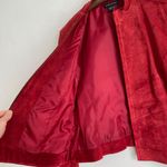 Valerie Stevens  Women's Leather Red Motto Jacket - Large Photo 3