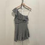 H by Halston Halston Grey Stripe Ruffle‎ Dress Size 6 Photo 7