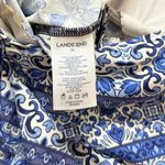 Lands End Tankini Top Swimsuit Swim Deep Sea Mix Majolica 12 Blue Photo 3