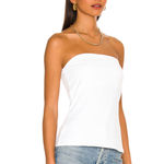 525 America  White Tube Top LARGE Long Strapless Bodycon Bandeau Revolve $68 NEW Photo 1