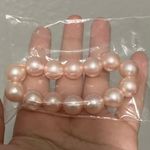 Baby Pink Round Elastic Pearl Preppy Girly Bracelet Photo 0