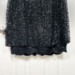 Laurence Kazar Vintage Black Beaded Sequin Holdiay NYE Mini Dress Size S Photo 3