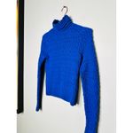 DREYDEN Cobalt Blue Knit 100% Merino Wool High Neck Dyer Sweater Size XS Photo 8