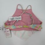 Roxy  Bikini Top Size Medium Tropics Hype Crop Top NWT Pastel Swirl Swim Beach Photo 3