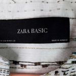 ZARA Basic M Tufted Off White Blazer with Good Metallic Threading W/1 Hook & Eye Photo 3