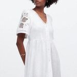 Madewell  Cassie Button-Front Midi Dress in Linen White Size XS Photo 0