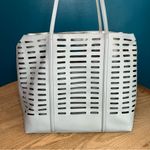 Anthropologie Rafaella Tote Bag Large Faux Leather Light Blue Photo 1