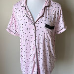 Kate Spade  Pink and Black Polka Dot Pajama Top Photo 0