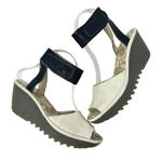 Fly London FLY London Yula Wedge Pump Sandals Off White / Black Size 36 US 5.5 - 6 Photo 0