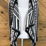 Aeropostale woman’s Small Sweater Cardigan Blazer cover up Soft knit Black White Photo 0