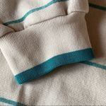 Vintage Marine Club Striped Crew Neck Sweatshirt Faded White Teal Size Large Photo 12