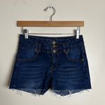 Deja bleu ladies cute Y2K cutoff dark denim shorts size 7 high waisted Photo 0
