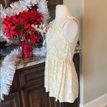 Rue 21 Romantic Lace Top Semisheer Peplum Womens Medium Nylon Photo 2