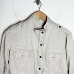 Rails Collins Linen Blend Utility Jacket White Mini Cheetah print size S Photo 3