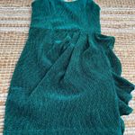 Lulus  Emerald Green Shimmer Bodycon Dress Size Small NWT Ruffle Party Photo 2