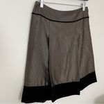 Ann Taylor  Gold Black Jacquard SILK Blend Velvet Velour A-Line Skirt 4P Preppy Photo 1