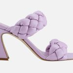 Marc Fisher Hammy Purple Braided Leather Heeled Slide Sandal Square Toe Size 6.5 Photo 2