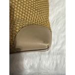 Bottega Veneta Bottega Venteta Straw Leather Trim Crossbody Shoulder Bag Tan Braided Strap Photo 8