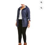 Polka Dot Utility Jacket in Navy Blue Size XL Photo 2