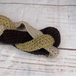 Handmade • Crochet • Set of 2 Braided Headbands • Gray • Brown • Spring … Photo 2