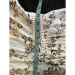 American Rag  Ivory Floral‎ Ruffle Long Sleeve Smocked Tie Crochet Size XL Photo 9