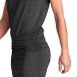 Athleta Gray and Black Heathered Odyssey Tee Dress Essence Hooded Tunic Photo 0