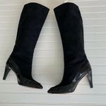 Diane Von Furstenberg  Black Suede Knee High Boots 9.5 Photo 5