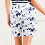 Talbots Relaxed Chino Shorts 6” Sail Away Blue White 14p petite NWT Photo 1