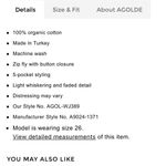 AGOLDE  Women's Lyle Rift Jeans Blue Light Wash Regular Denim Pockets Size 29 Photo 13