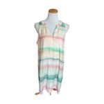 Bob Timberlake Womens  Striped Watercolors Tie-Dye Sleeveless Dress  - Sz L Photo 2