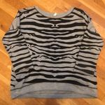 Black & Grey Zebra print crop sweatshirt Gray Size M Photo 0