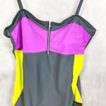 Athletech‎ One Piece Swimsuit Womens 16 Colorblock Full Coverage Sporty Beachy Photo 2