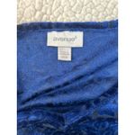 Avenue Royal Blue Burnout Velvet Floral V Neck Long Sleeve Tunic Top Plus 18 20 Photo 3