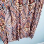 ZARA  Bohemian Paisley Side Slit V-Neck Long Sleeve Maxi Dress Photo 6