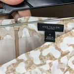 Ann Taylor  Cream and Brown leopard print Women's Skirt belt tie 10 knee length Photo 3
