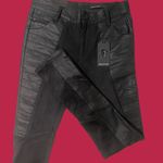 Black Orchid Skinny Faux Leather and Suede Moto Leggings Photo 1