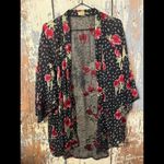 True Craft  sheer floral open cardigan, size Medium Photo 1