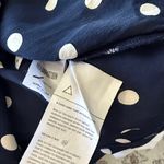 Reformation  Polka Dot Short Sleeve Top Navy White Viscose Size M – Lightweight Photo 6