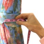 Lulus Perfectly Divine Blue Floral Tulle Tiered Ruffled Midi Dress large nwt Photo 8