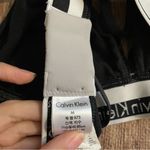 Calvin Klein  Black Velvet Triangle Bralette Size Medium Photo 3