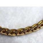 Source Unknown Fashionable Braided Gold Tone  Chain 7" Retro Y2k Unisex Casual Bracelet Photo 2