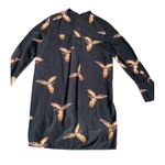 Diane Von Furstenberg  Womens Aurora Silk Shirt Dress Phoenix Bird Print Size Med Photo 6