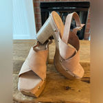Vince Camuto  Jenevya Slingback Platform Sandal~ Tan Suede~10 Photo 8
