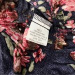 NWT, BluIvy Navy Floral Tiered Ruffle Hem Cinch Waist Dress, sz S Blue Photo 10