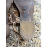 American Eagle  Tan Leopard Animal Print Ankle Strap Open Toe Shoes 8 Photo 13