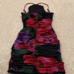 AFRM Red and Purple Floral Mini Dress Size XS Photo 2