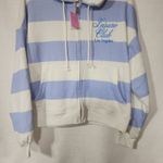 Mighty fine Leisure club Los Angeles women's white and blue hoodie size medium Photo 6