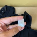 St. John  Black Mock Neck Rhinestone Top Photo 7